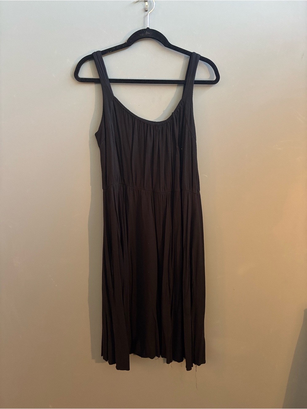Michael Stars Black Sleeveless Midi Scoop-Neck Dress